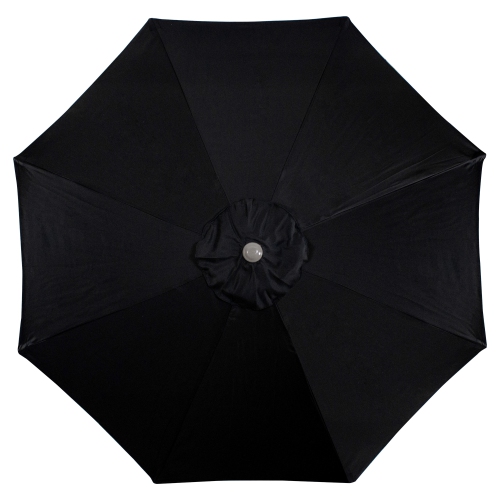 9ft Outdoor Patio Market Umbrella with Hand Crank and Tilt, Black