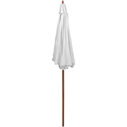 Outdoor Patio Market Umbrella with Wooden Pole - 8.5' - White