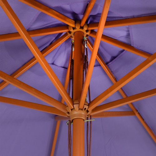 Outdoor Patio Market Umbrella with Wooden Pole - 8.5' - Purple