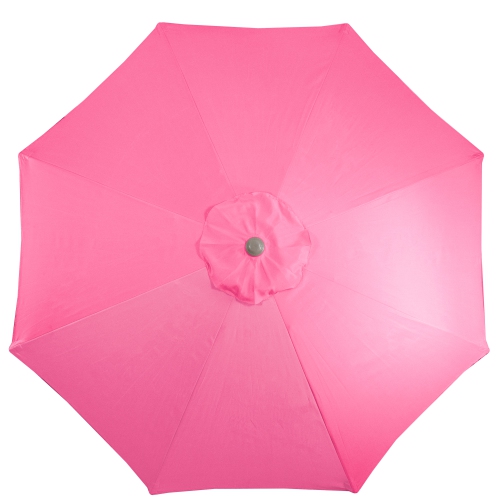 9ft Outdoor Patio Market Umbrella with Hand Crank and Tilt, Pink