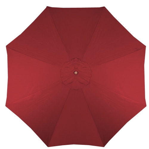 9ft Outdoor Patio Market Umbrella with Wooden Pole, Red