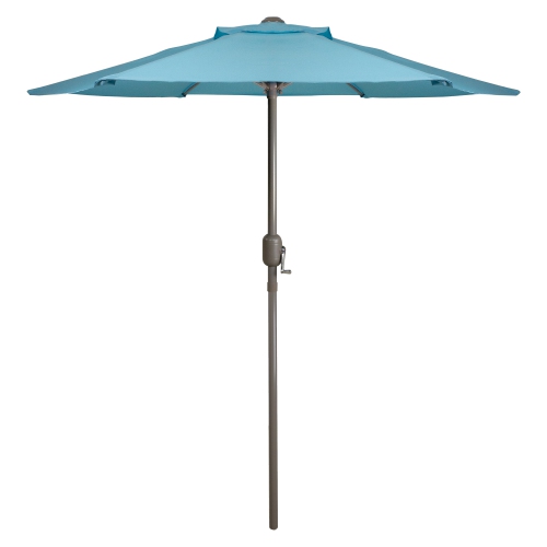 Parasol de patio de 6,5 pi avec manivelle - Bleu turquoise