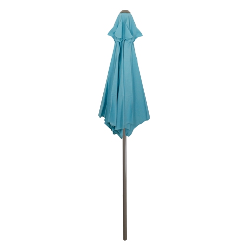 Parasol de patio de 6,5 pi avec manivelle - Bleu turquoise