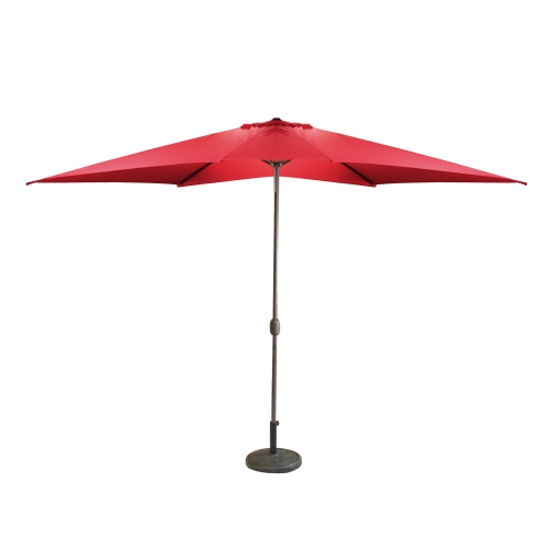 Parasol de patio de 8,5 pi avec manivelle pour l'extérieur - Rouge