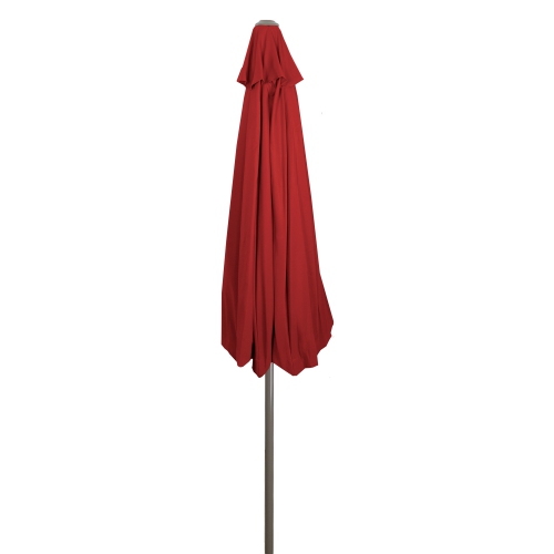 8.5' Outdoor Patio Market Umbrella with Hand Crank - Red