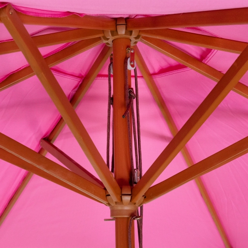 Outdoor Patio Market Umbrella with Wooden Pole - 8.5' - Pink