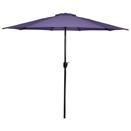 9&nbsp;pi – parasol de patio extérieur avec manivelle et inclinaison, violet