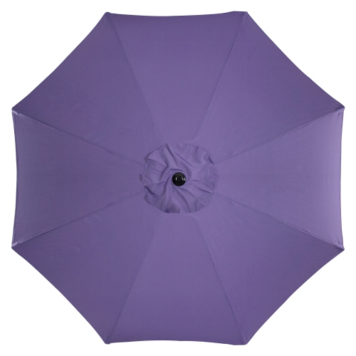 9ft Outdoor Patio Market Umbrella with Hand Crank and Tilt, Purple