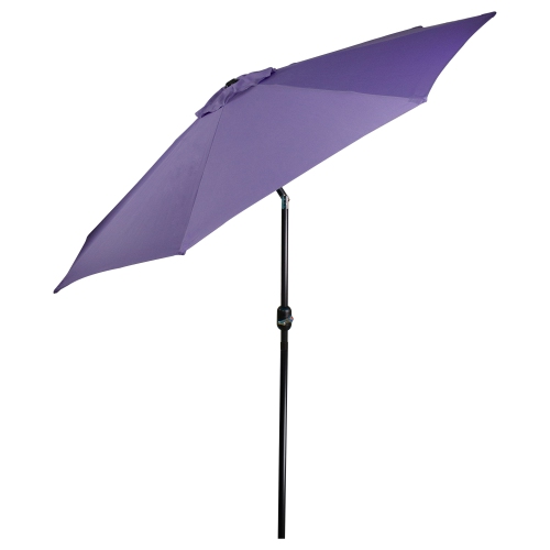 9ft Outdoor Patio Market Umbrella with Hand Crank and Tilt, Purple