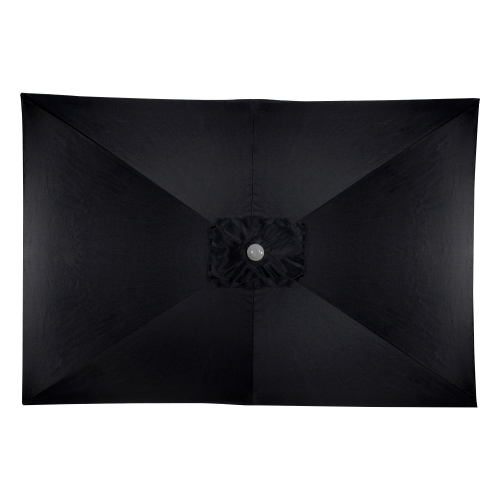 10ft x 6.5ft Outdoor Patio Market Umbrella with Hand Crank, Black