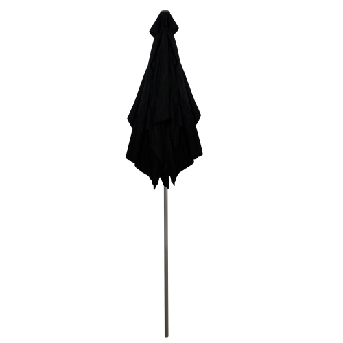 10ft x 6.5ft Outdoor Patio Market Umbrella with Hand Crank, Black