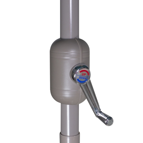 10ft x 6.5ft Outdoor Patio Market Umbrella with Hand Crank, Black