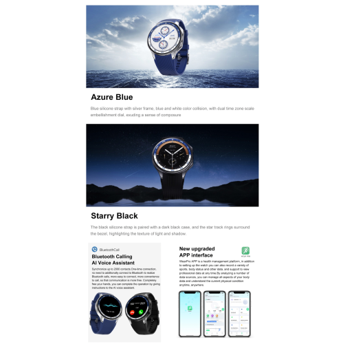 TUTT Smartwatch for Men AMOLED Ultra-Slim/Light 1.43" HD | 4GB RAM AI | 3 Straps Leather & Rubber | Always-On Dial Smart Watch