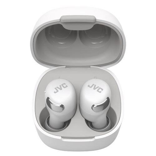 JVC - Compact Noise Cancelling Headphones with Microphone and Touch Control, White