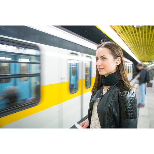 JVC - Compact Noise Cancelling Headphones with Microphone and Touch Control, Black