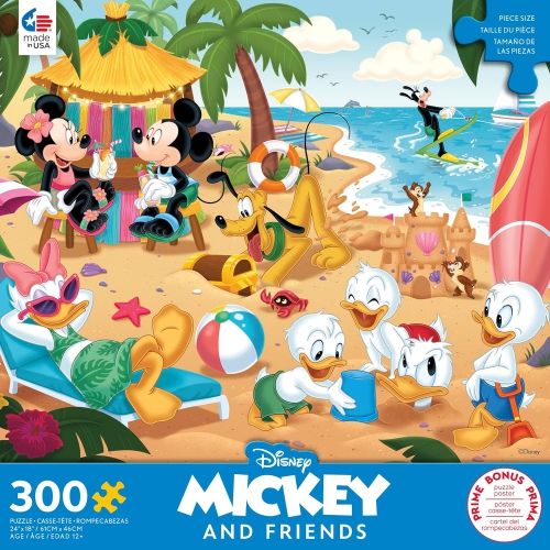 Ceaco - Disney - Mickey & Minnie at the Beach - 300 Piece Jigsaw Puzzle