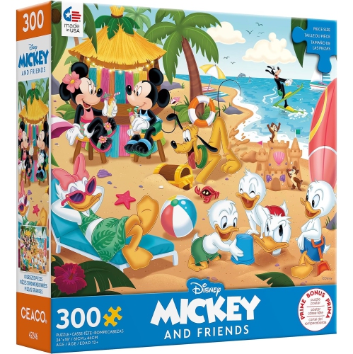 Ceaco - Disney - Mickey & Minnie at the Beach - 300 Piece Jigsaw Puzzle