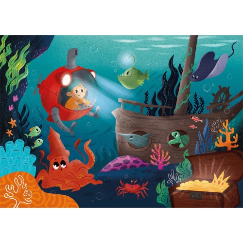 Clementoni Super Color Puzzle 4 in 1 - Sea World
