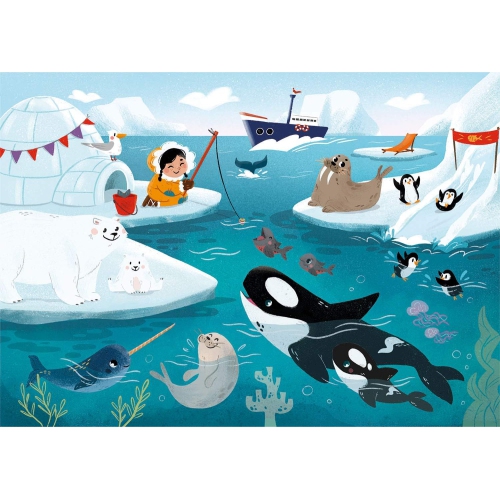 Clementoni Super Color Puzzle 4 in 1 - Sea World