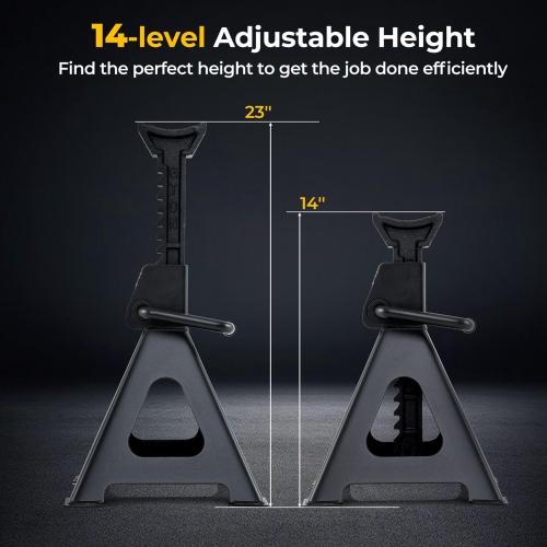 Costway 4 Pairs 13,000 lbs Capacity Jack Stands with 14"-23" Adjustable Height