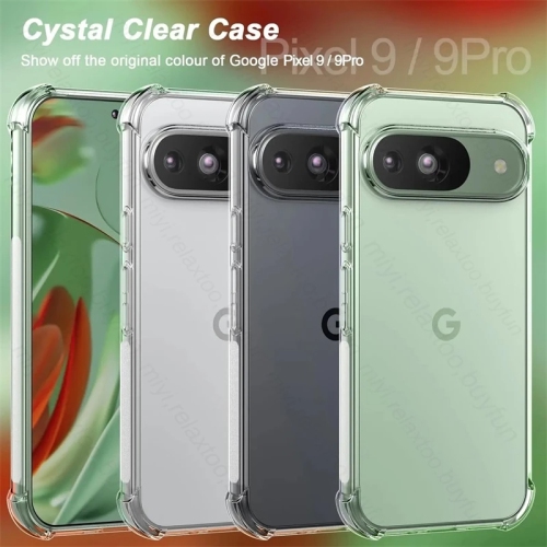 Étui antichoc de luxe transparent pour Pixel 9 de Google pour Pixel 9