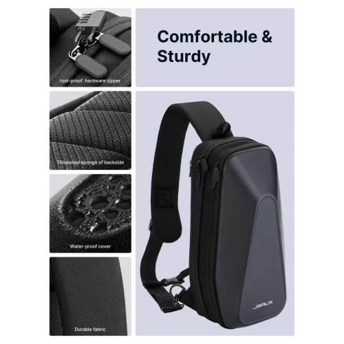 JSAUX Carrying Case for Steam Deck/ROG Ally X/Steam Deck OLED with EVA Hard Shell, Double-layer Bag For Switch,Steam Deck Docking Station&Accessories