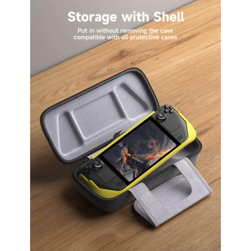 JSAUX Carrying Case Bag for Handheld Steam Deck / OLED ROG Ally / X PlayStation Portal Switch - Grey