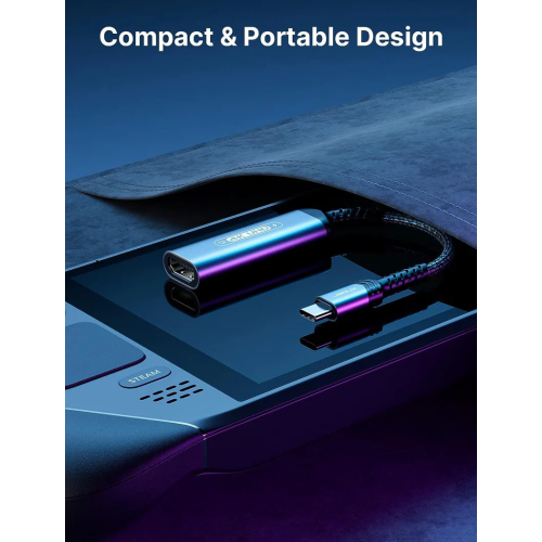 JSAUX 2-in-1 USB C to HDMI Adapter, 4K@60Hz Type-C to HDMI 2.0 Adapter with PD 100W Fast Charging, Compatible with iPhone 15 Pro Max, Steam Deck, ROG