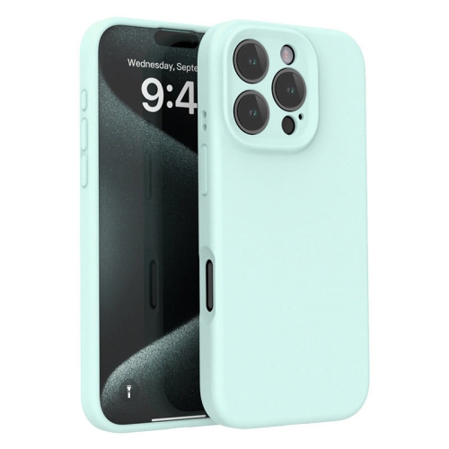 PANDACO Soft Shell Matte Mint Blue Case for iPhone 16 Pro Max