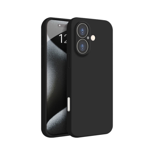 PANDACO Soft Shell Matte Black Case for iPhone 16 Plus