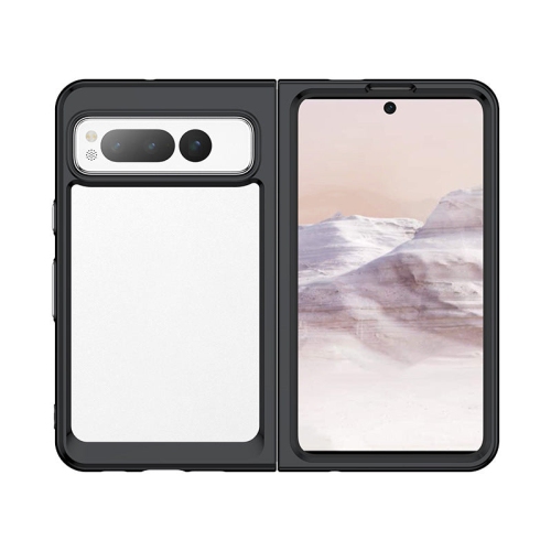 PANDACO Acrylic Black Hard Clear Case for Google Pixel Fold