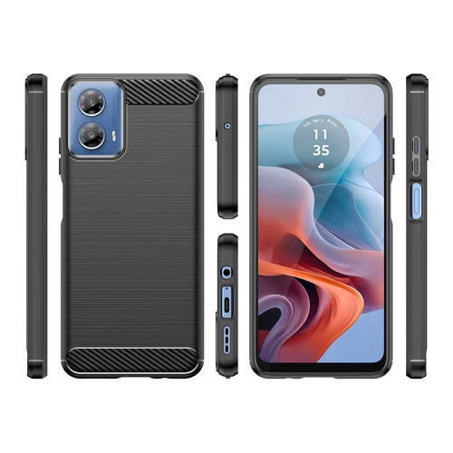 PANDACO Black Brushed Metal Case for Motorola Edge 2024