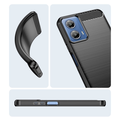 PANDACO Black Brushed Metal Case for Motorola Edge 2024