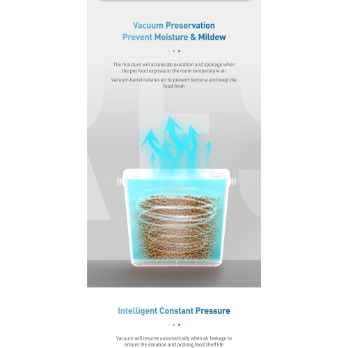 Dogness S01 Grigio Pet Food Storage: Vacuum Sealed, 12L Capacity