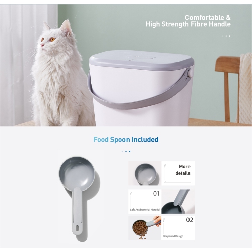 Dogness S01 Grigio Pet Food Storage: Vacuum Sealed, 12L Capacity