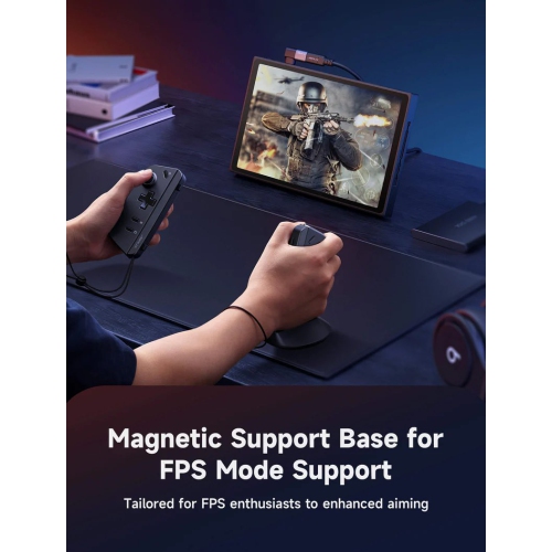 JSAUX Magnetic Handle Strap Kit and support base set for Legion Go | Designed for FPS Mode | Magnetic Connection 2-Pack（GP0022A）- Black