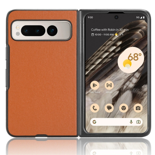 PANDACO Brown Leather Case for Google Pixel Fold