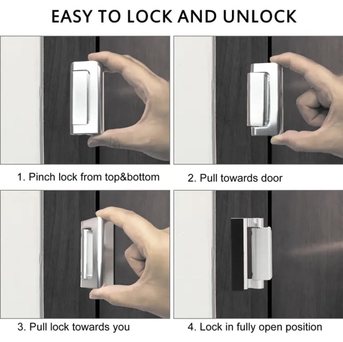 2PCS Silver Color Home Security Door Lock