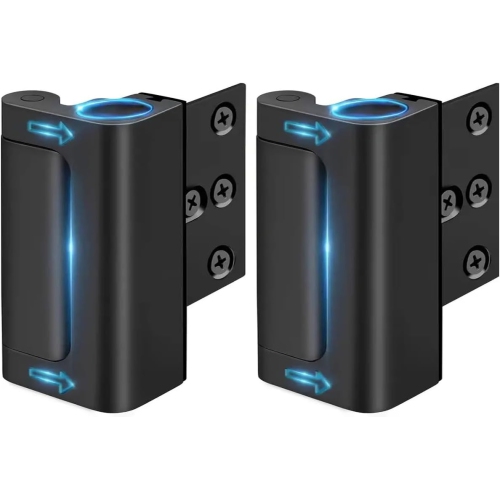 2pcs serrure de porte de sécurité noire pour la maison