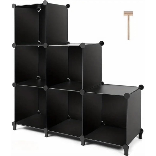 Étagère de rangement cubique avec marteau en métal