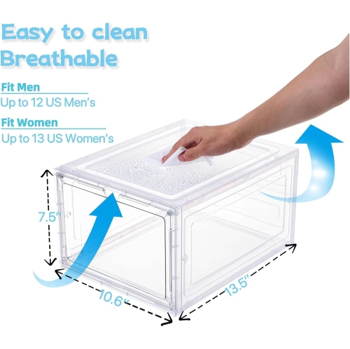 Foldable Space-Saving Shoe Rack for Sneaker Boot Upto US Size 11 Conta