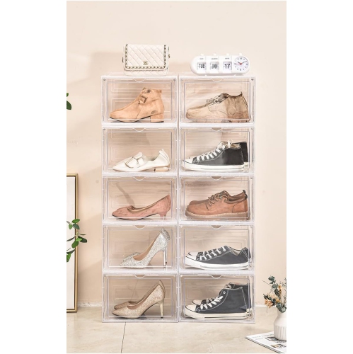 Foldable Space-Saving Shoe Rack for Sneaker Boot Upto US Size 11 Conta