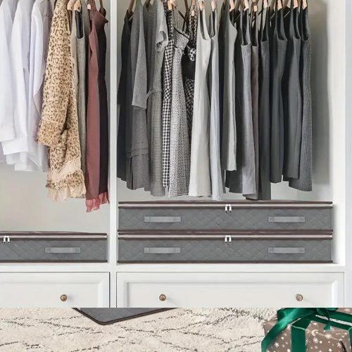 4 Pack Clothes Storage Bins Foldable Closet Organizer Storage Containers with Durable Handles Thick Fabric