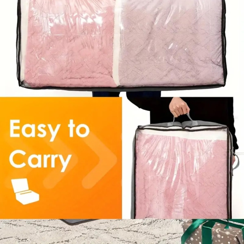 4 Pack Clothes Storage Bins Foldable Closet Organizer Storage Containers with Durable Handles Thick Fabric