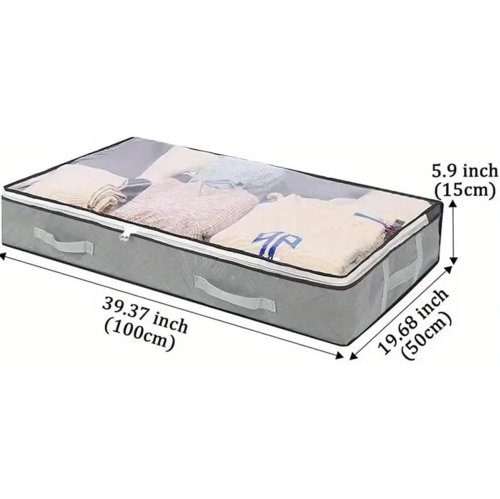 4 Pack Clothes Storage Bins Foldable Closet Organizer Storage Containers with Durable Handles Thick Fabric