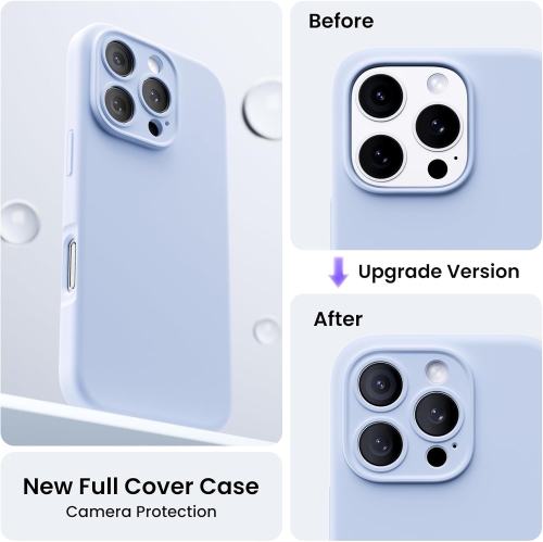 ORNARTO Compatible with iPhone 16 Pro Case with 2 x Screen Protector,Shockproof Liquid Silicone Gel Rubber Cover,Drop Protection Phone Case 6.3"