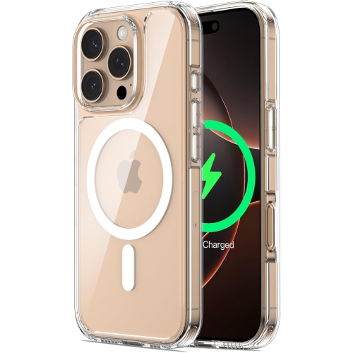 ORNARTO for iPhone 16 Pro Case Magnetic 6.3", [Compatible with MagSafe] Yellowing-Resistant Slim Cover,Upgraded 2-Layer Air-Buffer Corners Shockproof