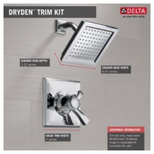 DELTA FAUCET T17251-SS Dryden Monitor 17 Series Shower Trim, Stainless