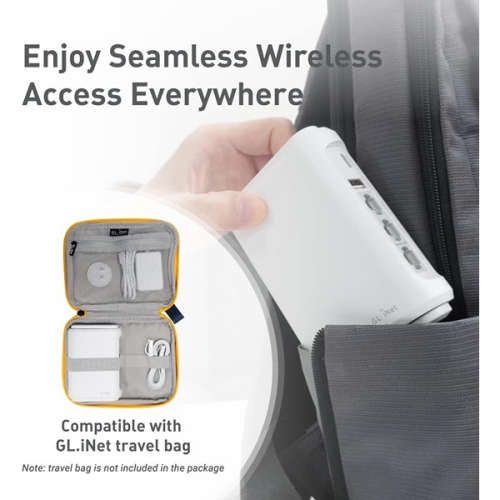 GL.iNet GL-SFT1200 Secure Travel WiFi Router AC1200 Dual Band Gigabit Ethernet Wireless Internet (White)