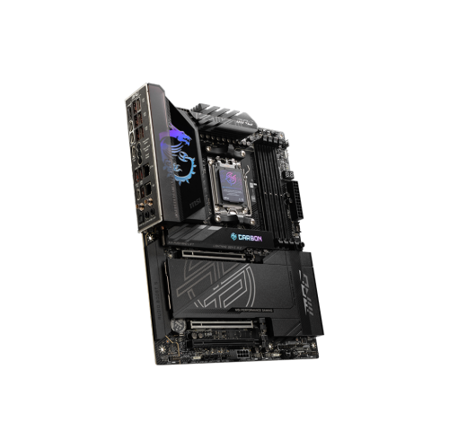 MSI MPG X870E CARBON Wi-Fi avec DDR5, 2x PCIe 5,0 x16, 4x fentes M.2, 7,1 Audio, 5Gb + 2,5Gb LAN, Wi-Fi 7